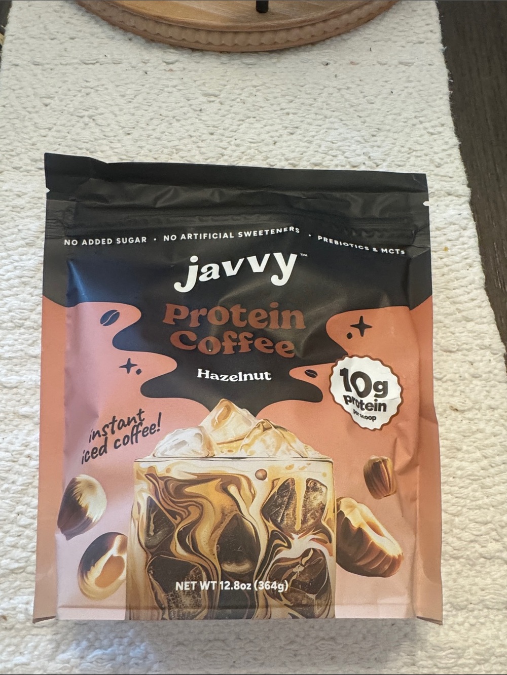 Javvy Hazelnut Protein Coffee 12.8 oz-NWT